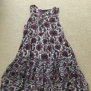 Mixed Print American Eagle Dress With Criss Cross